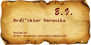 Brückler Veronika névjegykártya